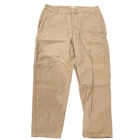 Eileen Fisher Tan Straight Leg Pants Size 12 - Picture 1 of 8